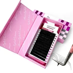 Easy Fan Lash Extensions, Rapid Blooming Volume Lash Extensions, Cc Curl Cashmere Fan Eyelash Extensions, 0.05 Thickness 18mm Length Self Fanning Volume Lashes Extension (Cc-0.05,18mm)