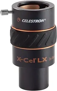 Celestron X-Cel Lx 3x 1.25 Barlow Lens For Telescope Eyepieces – Threaded