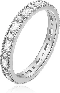 Cicy Bell Silver 18k Plated Gold Rings For Men Women Couple Wedding Rings