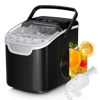 Antarctic Star Countertop Ice Maker Machine, 26lbs/Day Fastest 6‑Min Ice