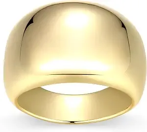 Amazon Essentials (Demi'S Pick) Women'S Dome Band Ring, Gold Or Silver Plated