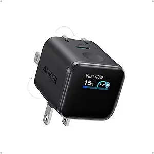 Anker Nano Smart Display Charger, 45w Max Fast Charger Usb C For Iphone 17