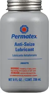 Permatex 80078 Anti-Seize Lubricant With Brush Top Bottle, 8 Oz.