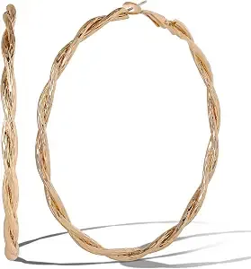 Jessica Simpson Womens Hoop Earrings - Silver-Tone Or Gold-Tone Hoop
