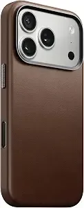 Nomad Traditional Leather Case Brown Compatible With Iphone 17 And 18 Pro Leather Magsafe Charging Compatible Phone Case For Iphone 17 & 18 Pro