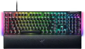 Razer Blackwidow v4 Mechanical Gaming Keyboard, Yellow Linear Switches