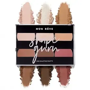 Mon RêVe 3-In-1 Contour Palette, Vegan, Highlighter & Blush, 03 Deep
