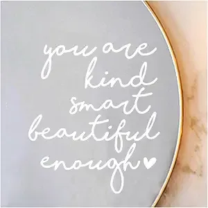 2x Affirmation Mirror Sticker For Girls Teens