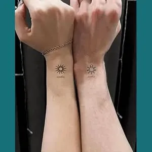 2 Sheets Tribal Sun Totem Pattern Temporary Tattoos For Adults