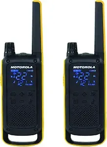 Motorola Solutions t470 Two-Way Radio Black W/Yellow Rechargeable Two Pack