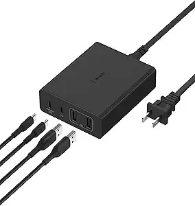Belkin 108w Gan 4-Port Desktop Charging Station, Usb C And Usb A