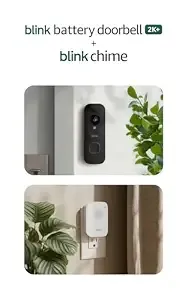 Blink Battery Doorbell 2k+ (Newest Model) And Blink Chime (Newest Model) — Wireless Video Doorbell, 2k Resolution, In-Home Chime, Enhanced Audio. Sync Module Core Included – (Black)