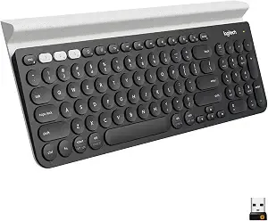 Logitech k780 Multi-Device Wireless Keyboard With Built-In Cradle, Speckles