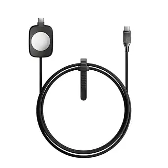 Nomad Apple Watch Charger Usb C Cable 1.5m Carbide 2in1, Usb C Charging Cable - 100w Fast Iwatch Charger Usbc For Apple Watch, Airpods And Iphone, Universal Type C Charging Cables