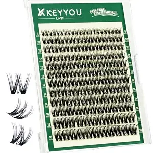 Keyyou Flora Lash Clusters D Curl Wispy Flaunt Eyelash Extensions f01