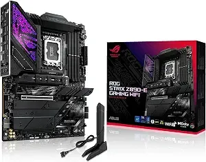 Asus Rog Strix z890-E Gaming Wifi Intel® z890 Lga 1851 Atx Motherboard, Advanced Ai Pc-Ready, 18+2+1+2 Stages, ddr5, Wifi 7, 7x M.2, Thunderbolt™ 4, Usb Type-C®, Ai Overclocking, Cooling & Networking