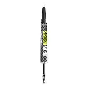Maybelline Brow Inserts Eyebrow Pen, Micro Needle Shaped 2-In-1 Dual-Ended Brow Makeup Pen And Gel, Water-Resistant, Smudge Proof For Up To 36-Hr Wear, Medium Brown
