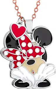 Disney Minnie Mouse Necklace For Women Official License, 16"+2"