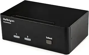 Startech 2-Port Dual-Monitor Displayport Kvm Switch, 4k 60hz, Taa, Audio
