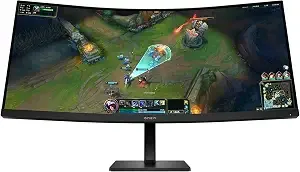 Hp Omen 34 Inch Wqhd 180hz Curved Gaming Monitor, Wide Qhd Display (3440 X 1440), Va Panel, Vesa Displayhdr 400, 1ms Mprt (With Overdrive), Amd Freesync Premium Technology, Black, Omen 34c g2 (2025)