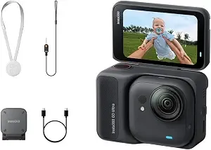 insta360 Go Ultra 4k Action Camera Standard Bundle - Midnight Black