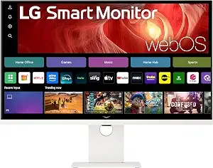 Lg 37u730sa-W 37-Inch Smart 4k Uhd (3840 X 2160) Ips Computer Monitor, 60hz, hdr10, Webos, Built-In Speaker, Airplay 2, Screen Share, Hdmi, Usb Type-C Pd 65w, Tilt/Height/Swivel Stand, White