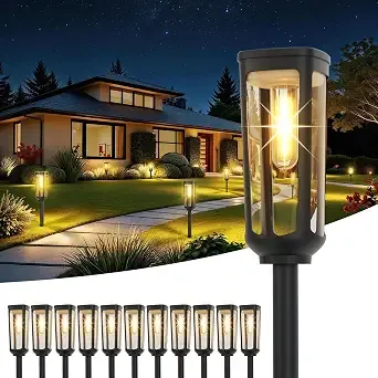 Jejot Solar Pathway Lights Outdoor Waterproof, 12 Pack Solar Walkway Lights