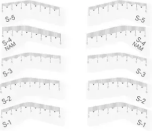 5pairs Natural-Looking Brow Shapes Eyebrow Stencils Ruler Eyebrow Caliper