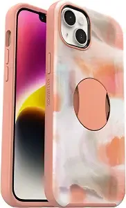 Otterbox Iphone 14 Plus (Only) Ottergrip Symmetry Series Case - Peaches (Orange), Built-In Grip, Sleek Case, Snaps To Magsafe, Raised Edges Protect Camera & Screen