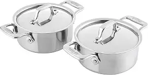 All-Clad Specialty Stainless Steel Ramekin With Lid 2 Piece Oven Broiler Safe 600f Pots And Pans, Cookware Silver