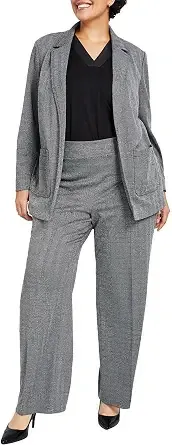 Anne Klein Women'S Herringbone Notch Collar W/Patch Pockets