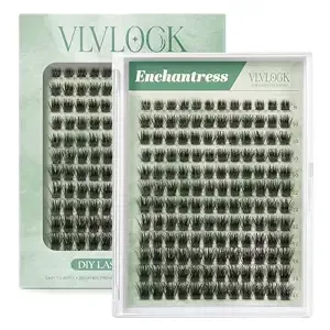 Enchantress Lashes Clusters Short Lash Clusters Individual Lashes 8-14mm Diy Lash Extensions Waterproof With Ultra-Thin Band Glue Remover Tweezer For Beginners(Short Enchantress Lashes 8-14mm)