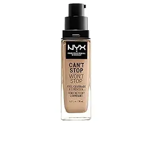 Nyx Professional Makeup Can'T Stop Won'T Stop Foundation, 24h Full Coverage Matte Finish - Buff