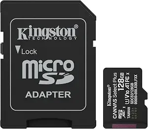 Kingston 128gb Canvas Select Plus Microsd Card - Up To 150mb/S - Class 10, Uhs-I, u1, v10, a1 - sdcs3/128gb
