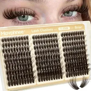 Brown Lash Clusters 12-20mm Long Fluffy Volume Cluster Eyelash Extensions Wispy Individual Lash Extenisons Cc Curve Dark Brown Cluster Lashes For Bold Look