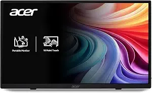Acer 15.6in Fhd 1920x1080 Ips 60hz Touch Portable Monitor pm161qt Bmiuuux