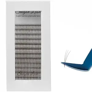 Super Narrow 3d Premade Fans Lash Extensions Dark Brown C 0.07 8-15mm