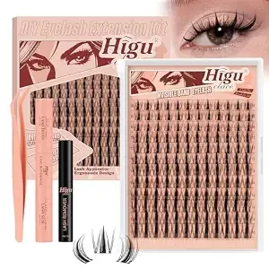 Higu Clace Fairy-Lash-Clusters,144pcs Manga Lash-Clusters-Kit Diy Cluster Eyelash Extensions 10-18 Mm, D Curl Lash Extension Kit With Lash Bond And Seal, Tweezers And Remover(Fairy-Kit-144pcs)