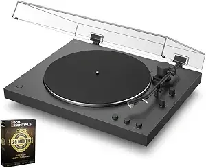 Sony pslx3bt Full Auto Playback Turntable With Bluetooth Connectivity Black Bundle With Deco Essentials 2yr Cps Enhanced Protection Pack