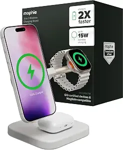 Mophie 3-In-1 Wireless Charging Stand - qi2-Certified W/Up To 15w Power