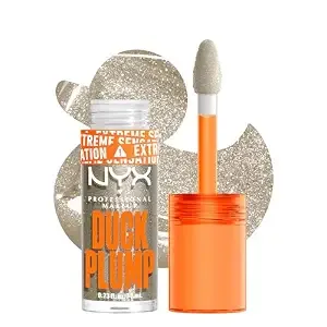 Nyx Professional Makeup Duck Plump High Pigment Lip Gloss, Lip Plumper Gloss With Spicy Ginger - Quazy Silver
