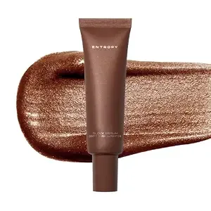 Entropy Makeup Glow Serum Body Highlighter, 75% Water-Rich Serum With Skincare Ingrediants, Buildable Radiance, Silky Lightweight For Face & Body, Soft Golden Beige Bronzer, Honey Lit