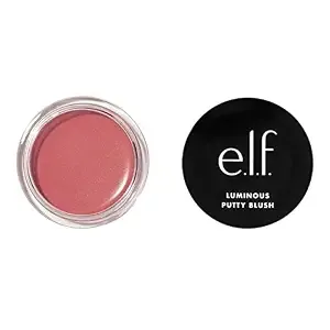 E.L.F. Luminous Putty Blush, Putty-To-Powder, Buildable Blush With A Subtle Shimmer Finish, Highly Pigmented & Creamy, Vegan & Cruelty-Free, Bermuda