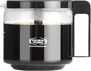 Technivorm 89830 1.25l Glass Carafe, For Kbg Brewers, Clear/Black