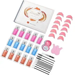 Lash Lift Kit Eyelash Lift Kit Brow Lamination Lotion In Sachets, Easy To Use With Open Eyes, Eyelash Lift Pads For Diy