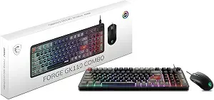 Msi Forge gk110 Combo Us – Gaming Rgb Keyboard & Mouse Set, 26-Key Anti-Ghosting, 12800 Dpi Optical Sensor