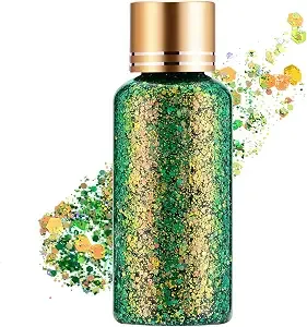 Green Gold Face Hair Body Glitter Gel For St.Patrick'S Day, 1oz