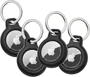 Belkin Apple Airtag Holder Keychain, 4 Pack, Scratch-Resistant