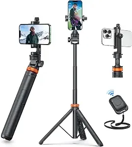 Eucos 62" Phone Tripod, Tripod For Iphone & Selfie Stick With Remote
