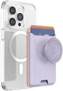 Popsockets Phone Wallet For Magsafe With Grip- Lavender